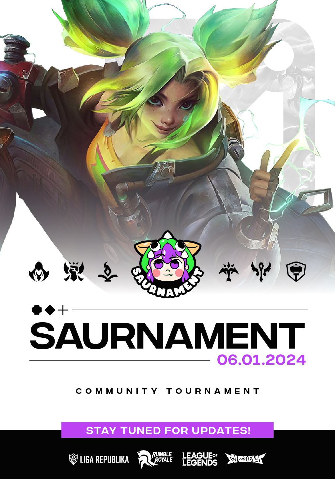 League of Legends Saurnament 2024 community tournament banner