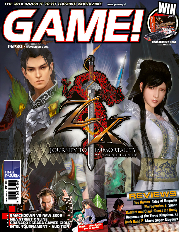 GAME! Volume 3, Issue 10 November 2008 magazine cover