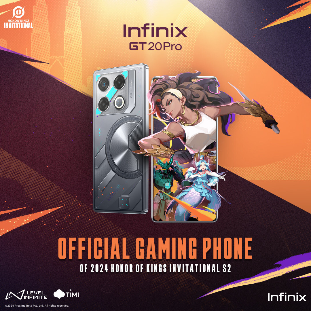 Infinix GT 20 Pro official gaming phone banner for Honor of Kings Invitational Season 2