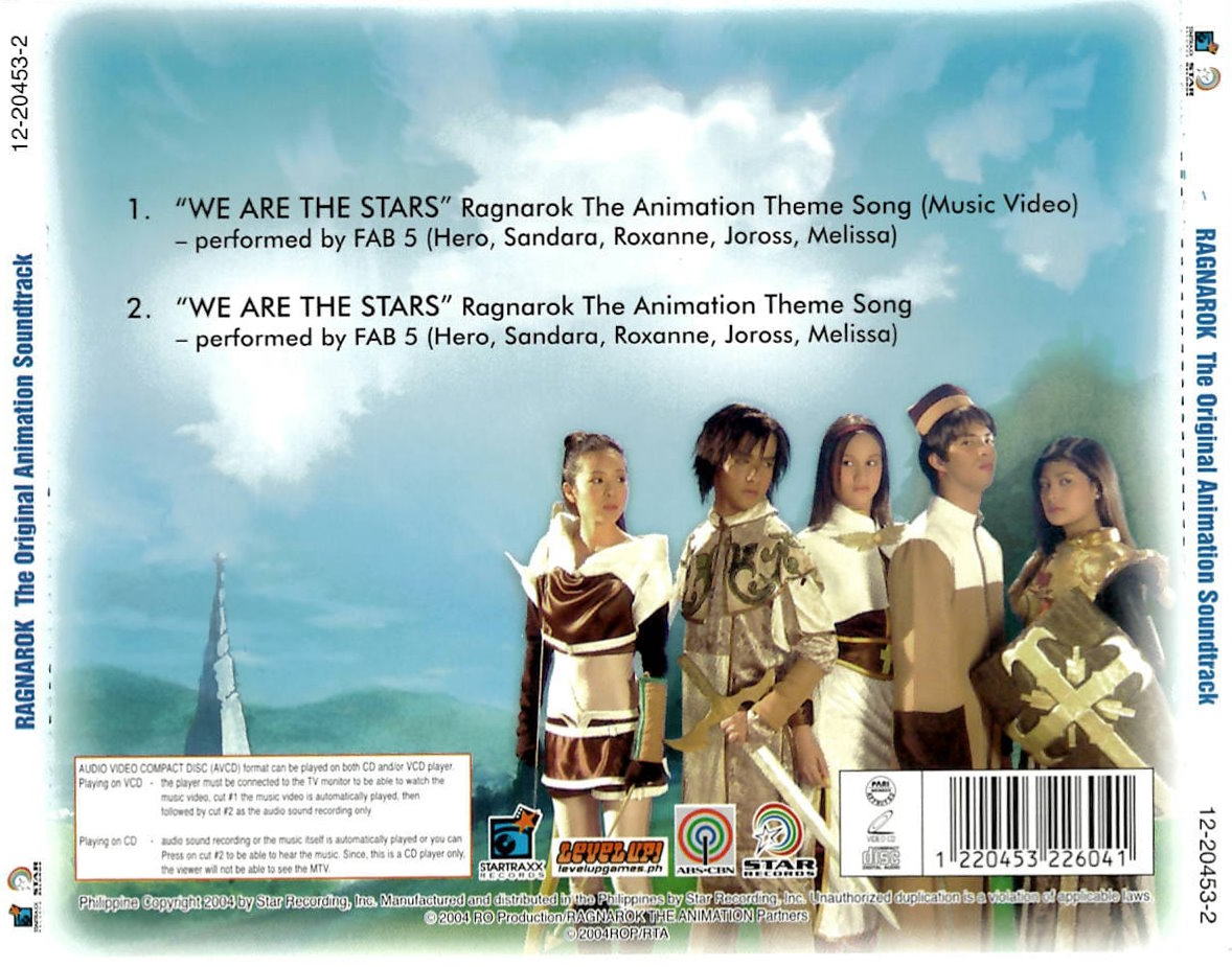 Ragnarok: The Animation Filipino OST back cover art