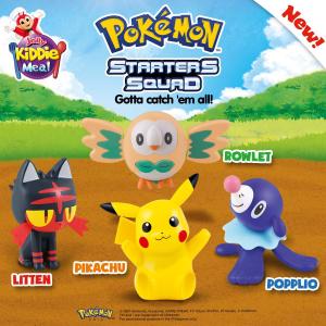 Pokémon Starters Squad (Jollibee Philippines x Pokémon 2017 Jolly Kids Meal promotion) banner Pokémon Starters Squad (Jollibee Philippines x Pokémon 2017 Jolly Kids Meal promotion) banner
