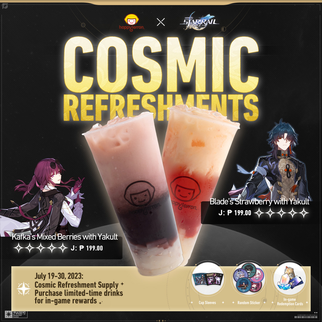 Honkai: Star Rail X Happy Lemon Cosmic Refreshment Supply Event drinks and prices banner