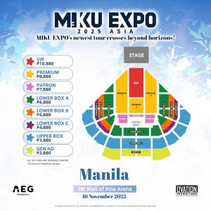 Miku Expo 2025 Asia Manila tour seat plan and prices banner Miku Expo 2025 Asia Manila tour seat plan and prices banner