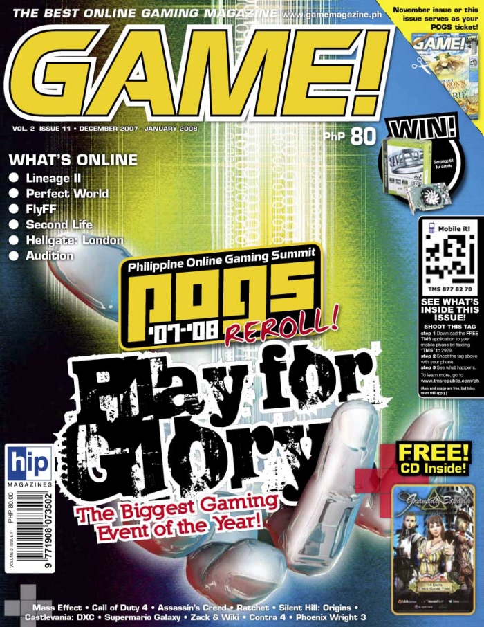 GAME! Volume 2, Issue 11 December 2007, January 2008 magazine cover 1