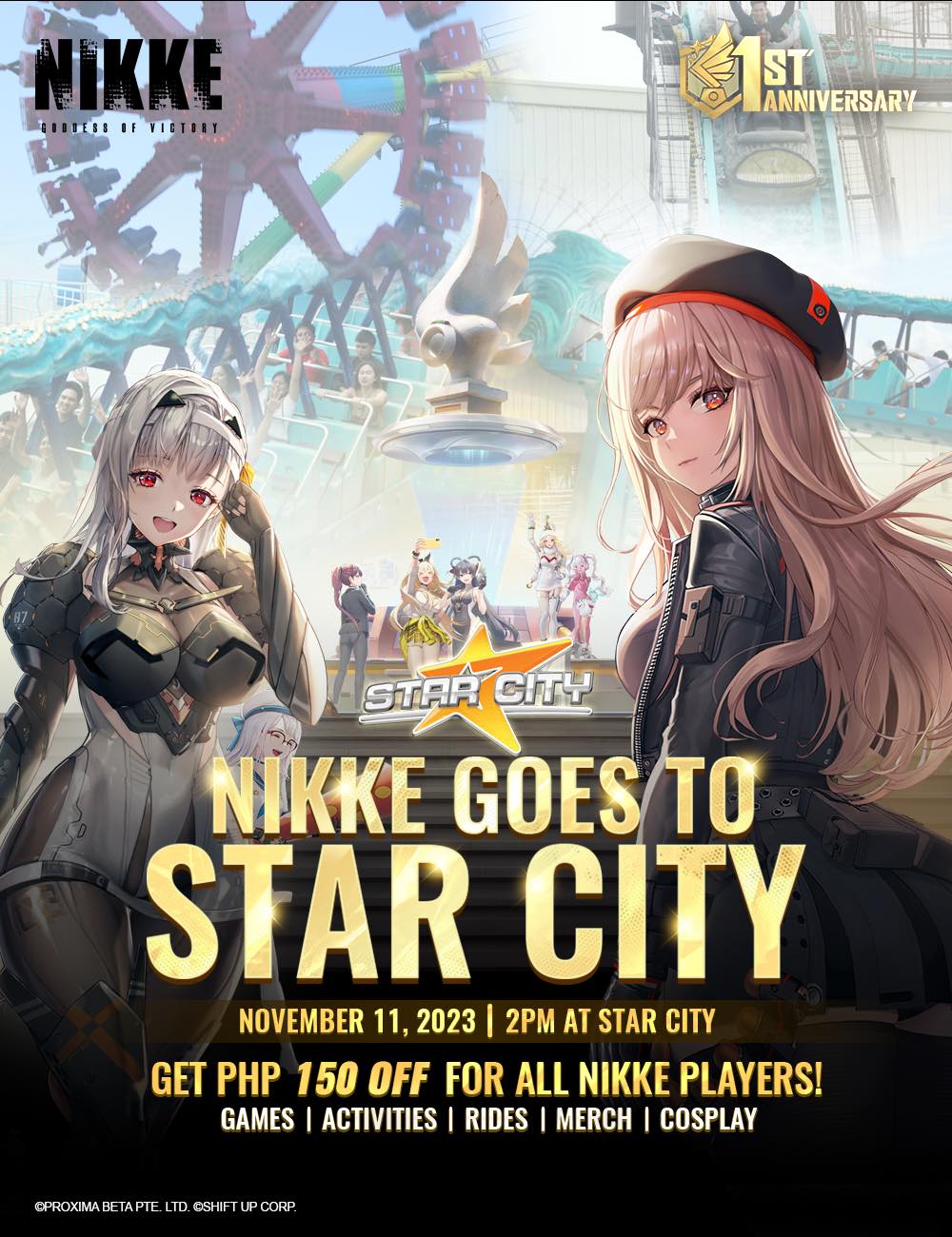 Nikke Philippines 1st Anniversary Star City advertisement