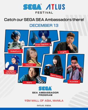 SEGA ATLUS Festival Philippines 2025 SEA Ambassadors December 13 banner SEGA ATLUS Festival Philippines 2025 SEA Ambassadors December 13 banner