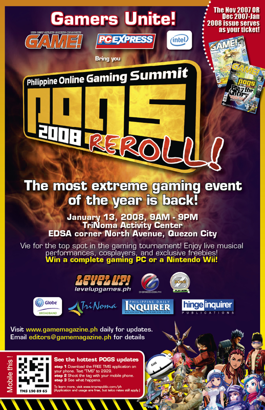 Philippine Online Gaming Summit (POGS) 2008 advertisement