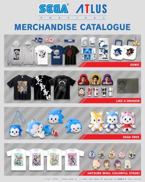 SEGA Atlus Festival merchandise banner