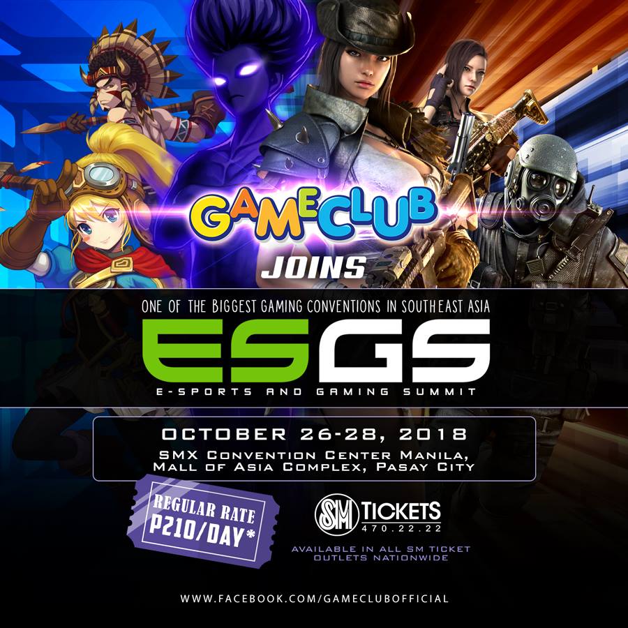 Gameclub on ESGS 2018 banner