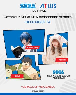 SEGA ATLUS Festival Philippines 2025 SEA Ambassadors December 14 banner SEGA ATLUS Festival Philippines 2025 SEA Ambassadors December 14 banner