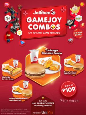 Jollibee GameJoy Combos banner Jollibee GameJoy Combos banner