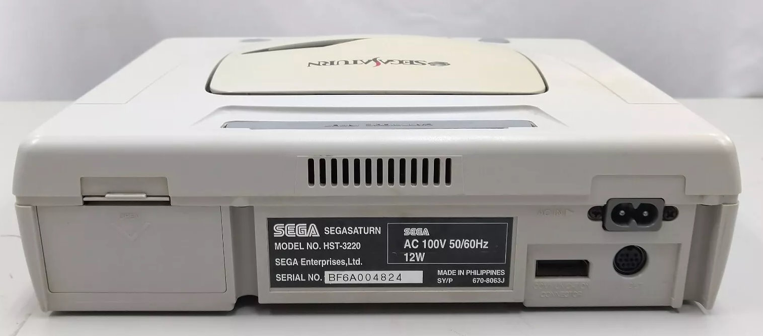 Sega Saturn model HST-0014 Philippine-made back photo (info)