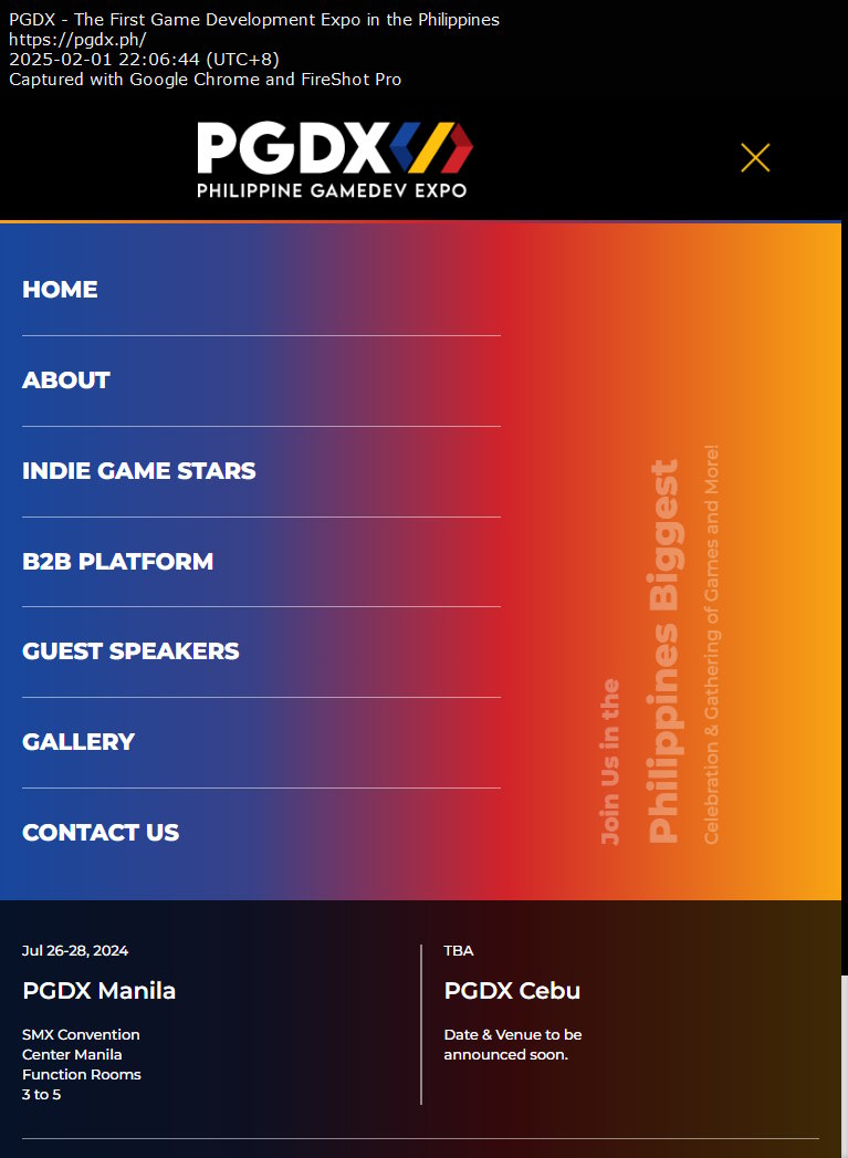 PGDX 2024 website sidebar