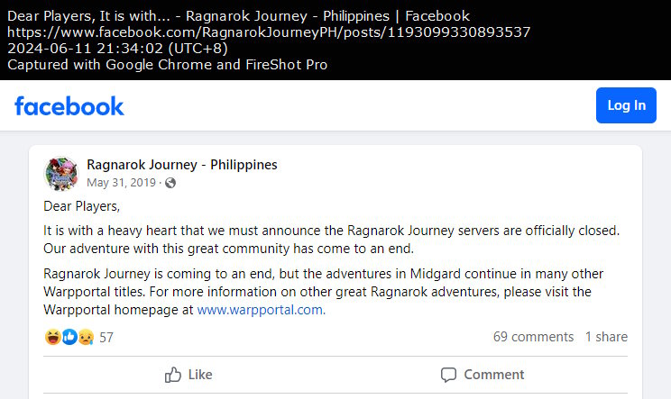 Ragnarok Journey Philippines post on May 31, 2019