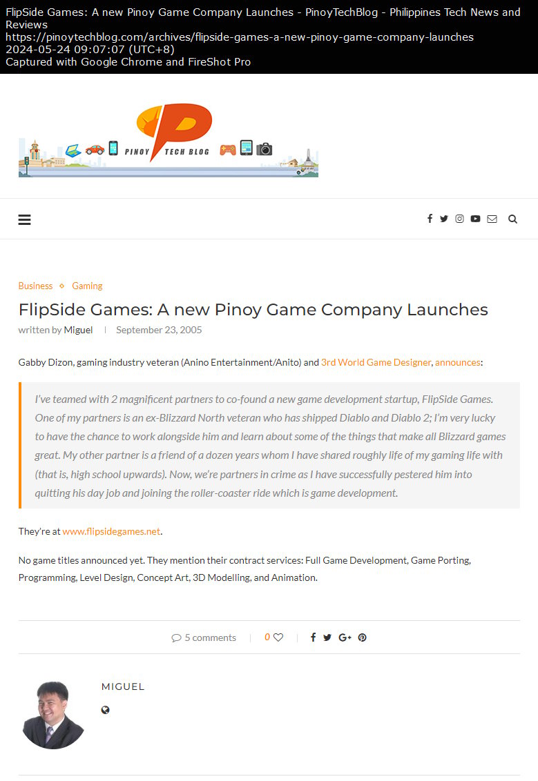 FlipSide Games: A new Pinoy Game Company Launches