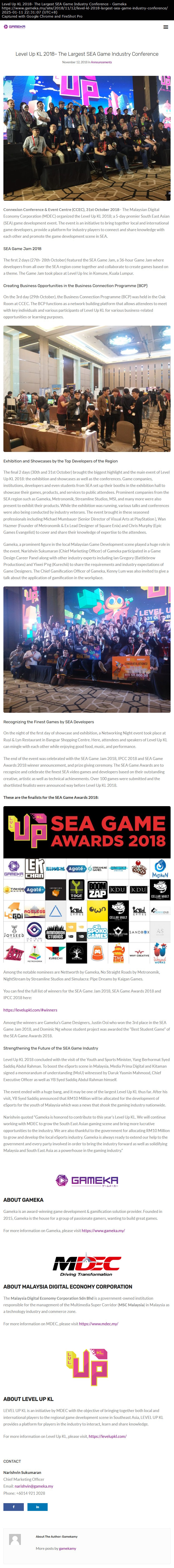 Level Up KL 2018- The Largest SEA Game Industry Conference